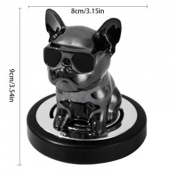 Creative Shaking Head Sunglasses Dog Car Perfume Car Aromatherapy Ornaments, Car Interior Decorations, Pit Bulldog Ornaments Dolls