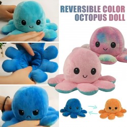 Tiktok Viral 50cm Flip Reversible Plush Angry Octopus Doll Stuffed Toys Birthday Gift For Girls Kids Boys