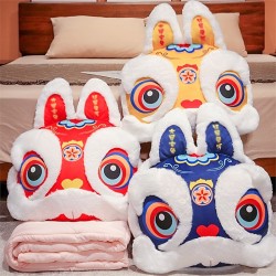 Traditional Rabbit Plush Animal Zodiac Doll Soft Warm Hand Doll Cute Cushion Stuffed Pillow Children New Year Birthday Gift For Kids Friends Lucky Fortune Mascot Spring Festival Room Decoration